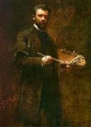 Franciszek zmurko Self-portrait with a palette.